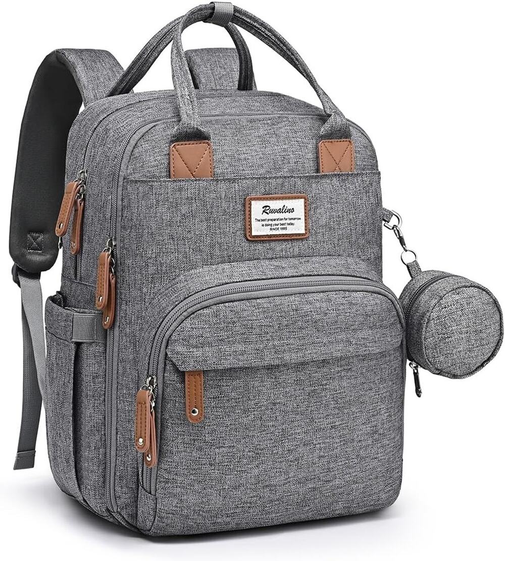 RUVALINO Diaper Bag Backpack-Multifunction Travel Baby Diaper Bag with Changing